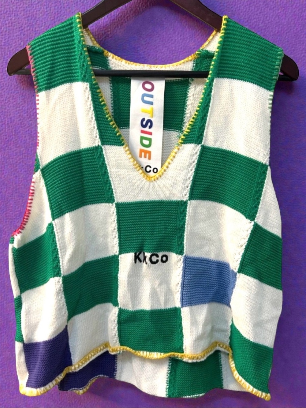 Urban Outfitter KkCo Outside UO Exclusive Crochet Sweater Vest Womens Sz S